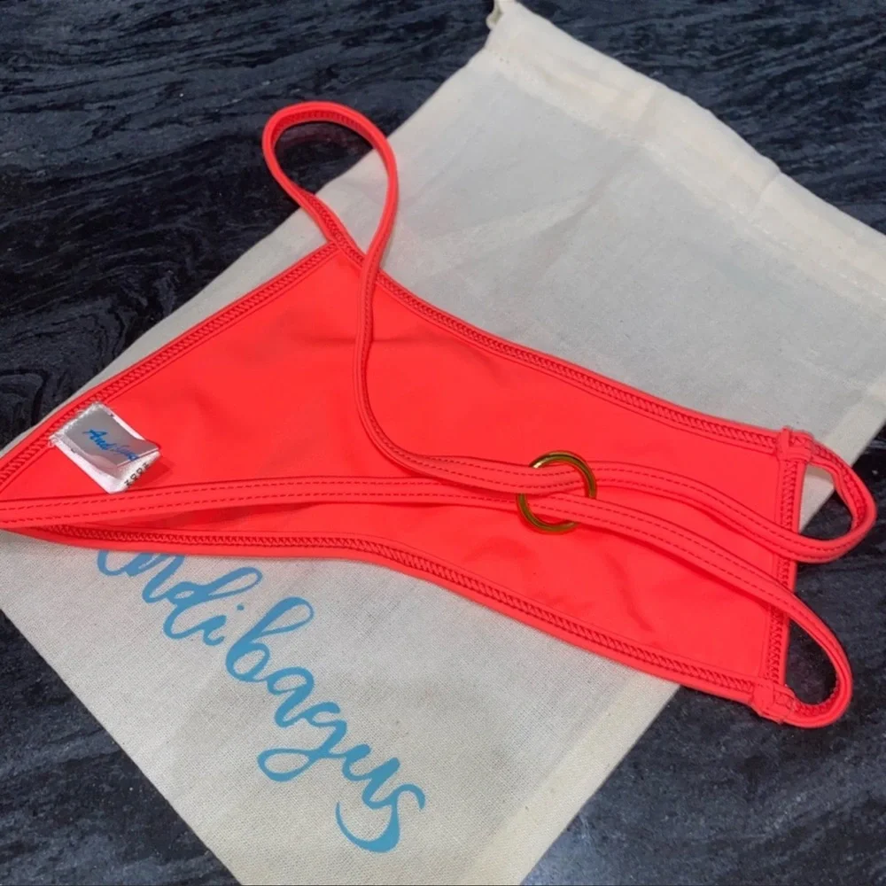 Pink  One-Shoulder Strappy Bikini Set - Women's Swim